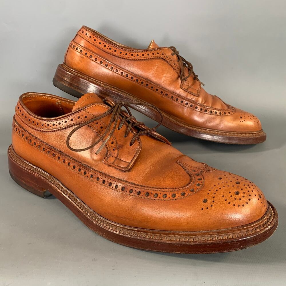 ALDEN Size 7 Brown Brogues Leather Blucher Loafers